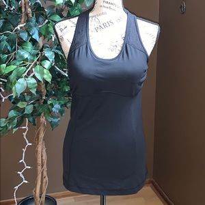 Calia black workout tank with lace details